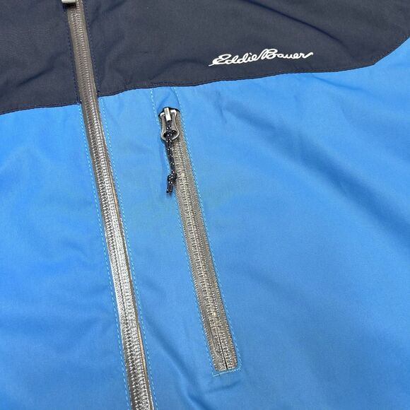 Eddie Bauer Weatheredge PLUS Men Hooked Shell Waterproof Ski Jacket XL Blue - Picture 3 of 14